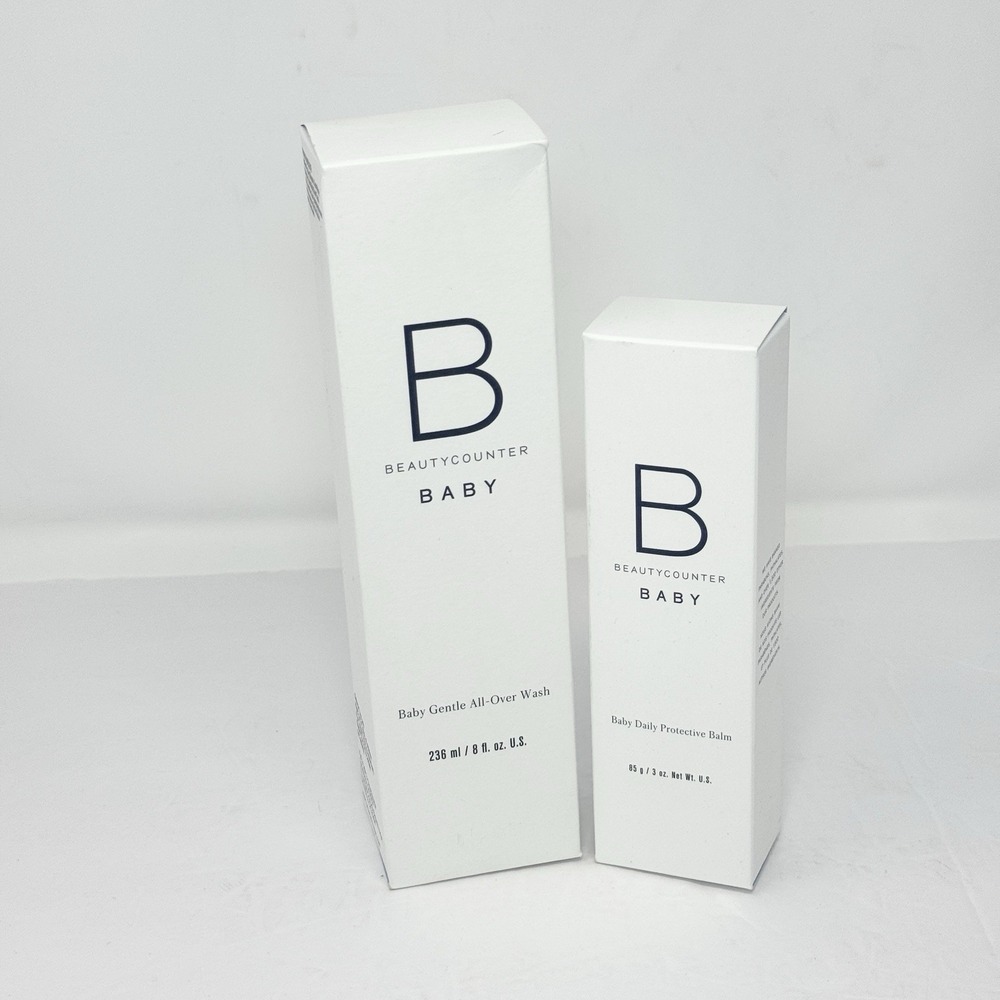 Beautycounter Baby Gentle All Over Wash 8oz & Daily Protective Balm 3oz Set